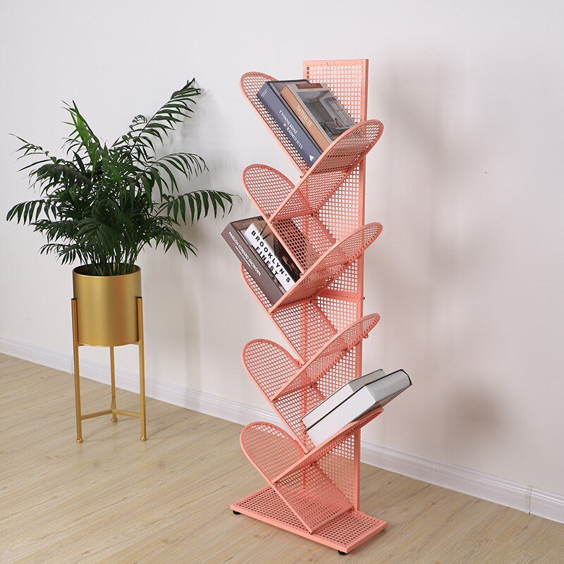 Creative Tree Shaped Iron Grid Bookshelf - The House Of BLOC