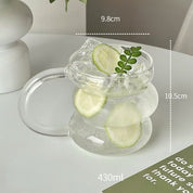 Curved Creative Heat Resistant Glass Coffee Mug - The House Of BLOC