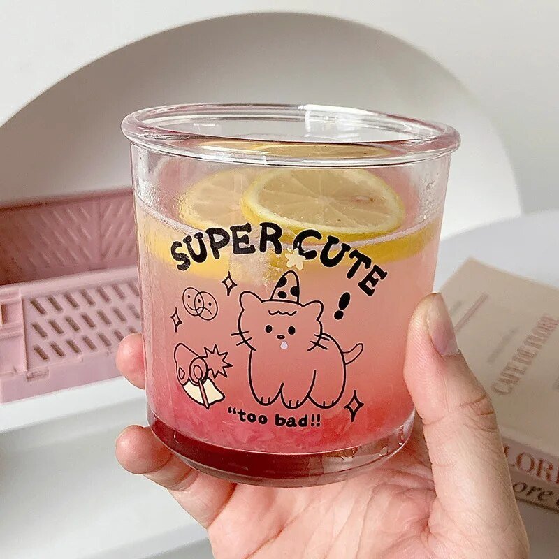 Cute Cartoon Animal Glass Cup - The House Of BLOC