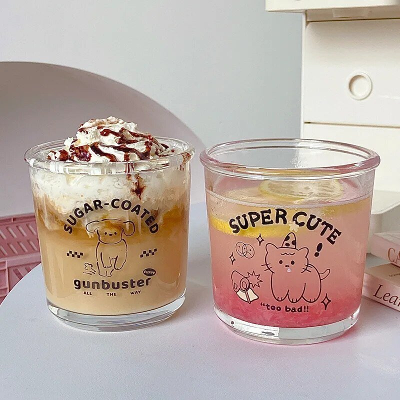 Cute Cartoon Animal Glass Cup - The House Of BLOC