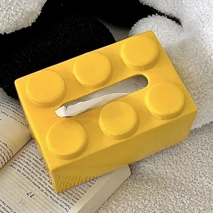 Cute Ceramic Building Blocks Tissue Box - The House Of BLOC