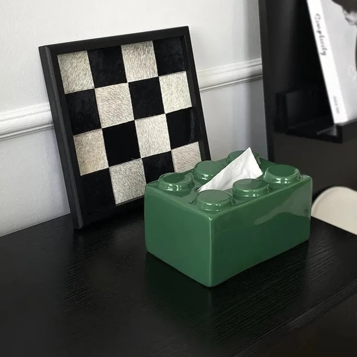 Cute Ceramic Building Blocks Tissue Box - The House Of BLOC