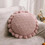 Cute Pompom Tassel Round Cosy Cushion - The House Of BLOC