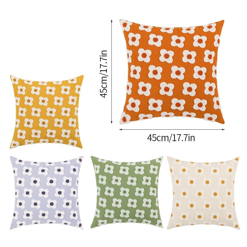 Decorative Embroidered Floral Cushion Cover - The House Of BLOC