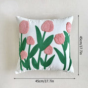 Decorative Embroidered Floral Cushion Cover - The House Of BLOC