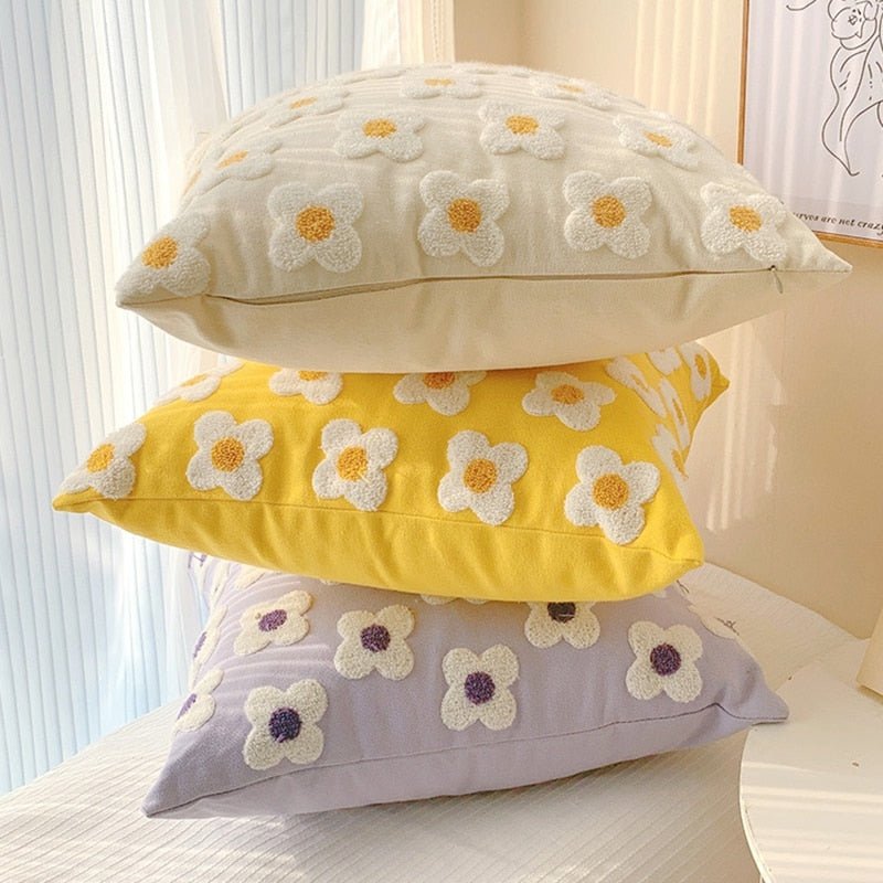 Decorative Embroidered Floral Cushion Cover - The House Of BLOC