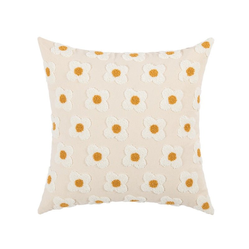 Decorative Embroidered Floral Cushion Cover - The House Of BLOC