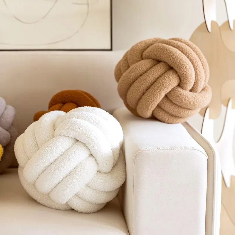 Decorative Knotted Ball Soft Cushion - The House Of BLOC