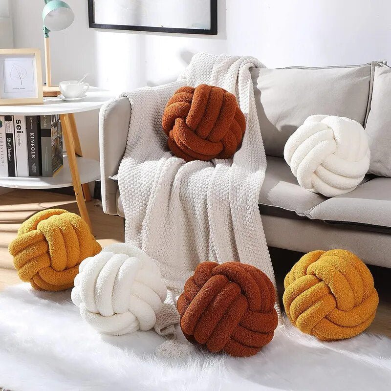 Decorative Knotted Ball Soft Cushion - The House Of BLOC