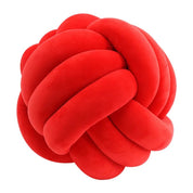 Decorative Knotted Suede Effect Ball Soft Cushion - The House Of BLOC