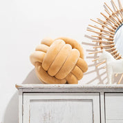 Decorative Knotted Suede Effect Ball Soft Cushion - The House Of BLOC