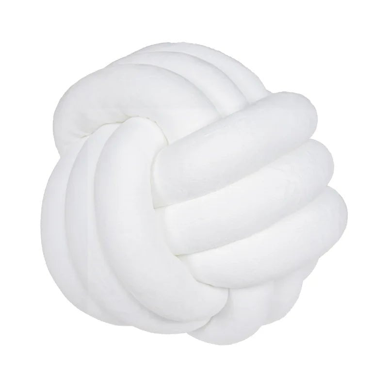 Decorative Knotted Suede Effect Ball Soft Cushion - The House Of BLOC
