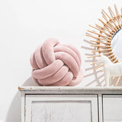 Decorative Knotted Suede Effect Ball Soft Cushion - The House Of BLOC