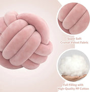 Decorative Knotted Suede Effect Ball Soft Cushion - The House Of BLOC