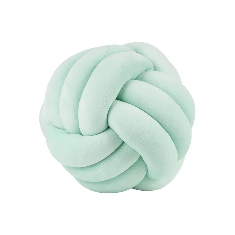 Decorative Knotted Suede Effect Ball Soft Cushion - The House Of BLOC