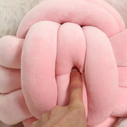 Decorative Knotted Suede Effect Ball Soft Cushion - The House Of BLOC