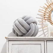 Decorative Knotted Suede Effect Ball Soft Cushion - The House Of BLOC