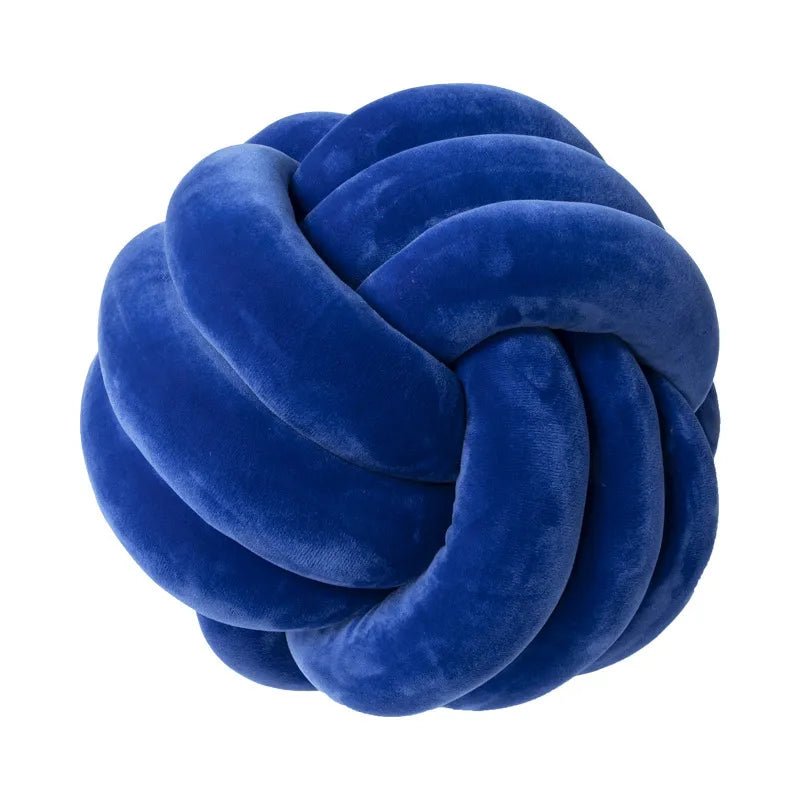 Decorative Knotted Suede Effect Ball Soft Cushion - The House Of BLOC