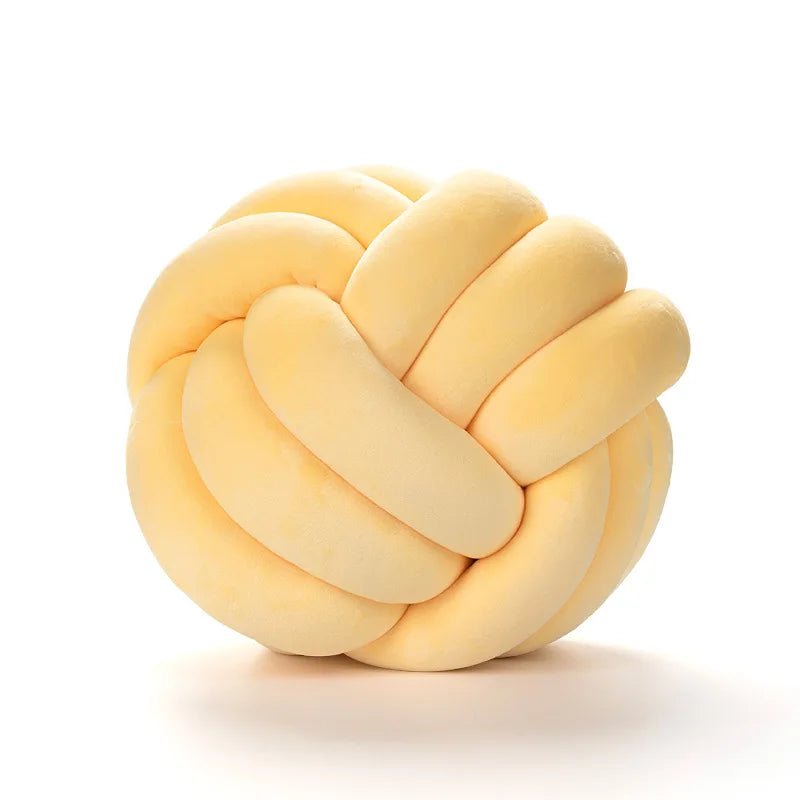 Decorative Knotted Suede Effect Ball Soft Cushion - The House Of BLOC