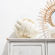 Decorative Knotted Suede Effect Ball Soft Cushion - The House Of BLOC