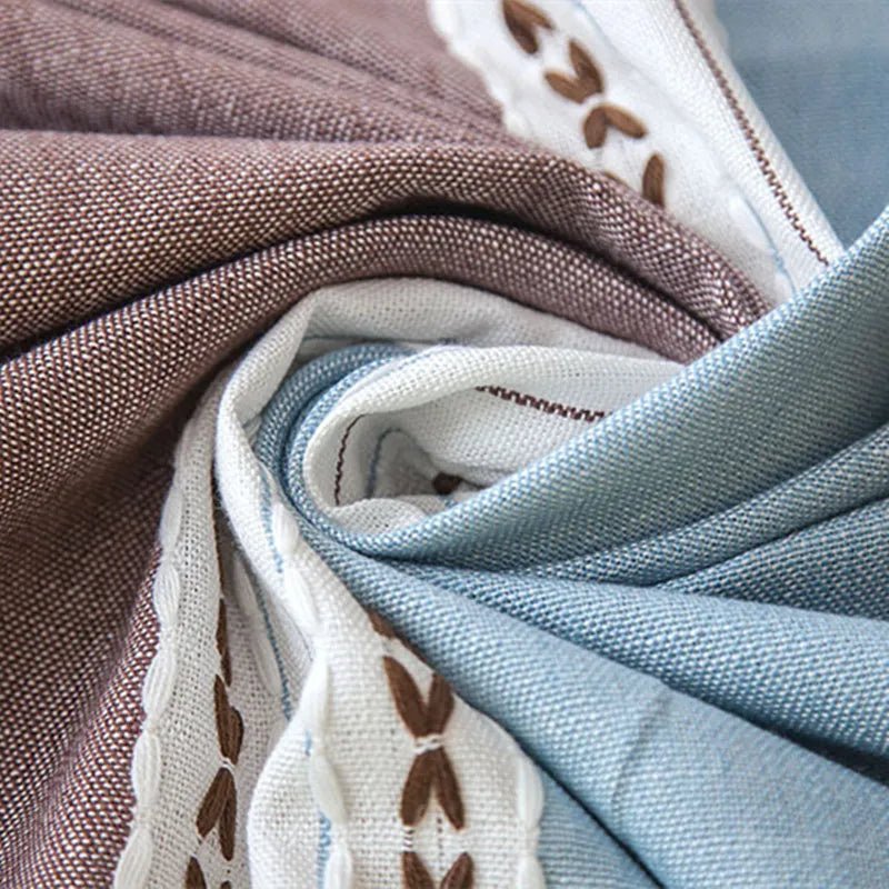 Decorative Plaid Pastel Linen Tablecloth - The House Of BLOC