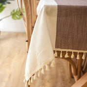 Decorative Plaid Pastel Linen Tablecloth - The House Of BLOC