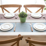 Decorative Plaid Pastel Linen Tablecloth - The House Of BLOC