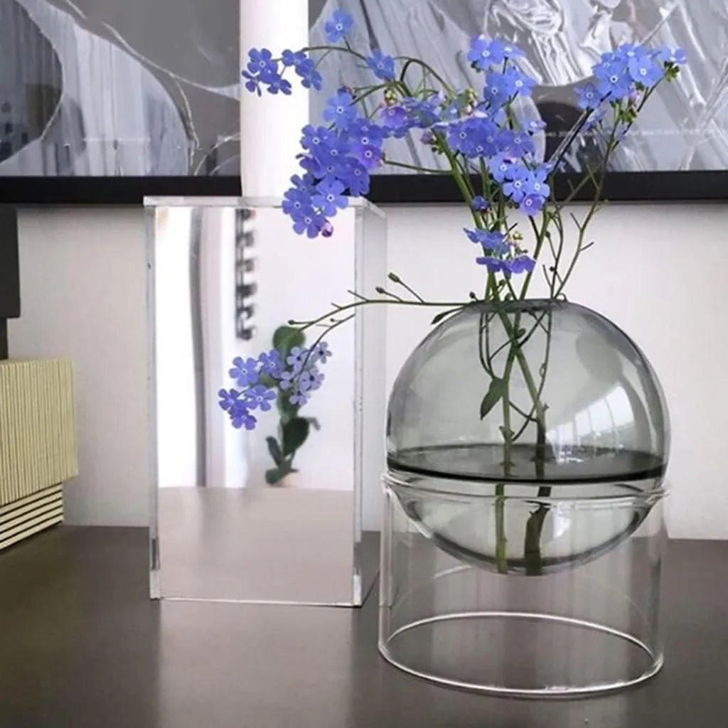 Decorative Round Modern Glass Vase - The House Of BLOC