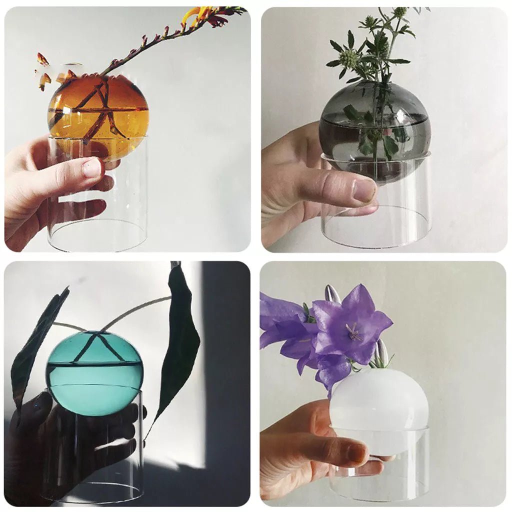 Decorative Round Modern Glass Vase - The House Of BLOC