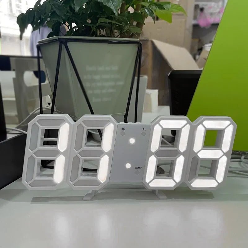 Digital Luminous 3D Wall Clock - The House Of BLOC