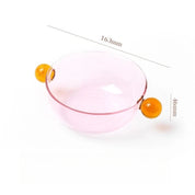 Double Ball Handled Coloured Glass Bowl - The House Of BLOC