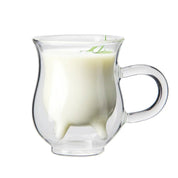 Double Layer Glass 'Cow' Coffee Mug - The House Of BLOC