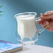 Double Layer Glass 'Cow' Coffee Mug - The House Of BLOC