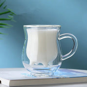Double Layer Glass 'Cow' Coffee Mug - The House Of BLOC