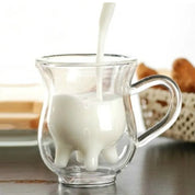 Double Layer Glass 'Cow' Coffee Mug - The House Of BLOC