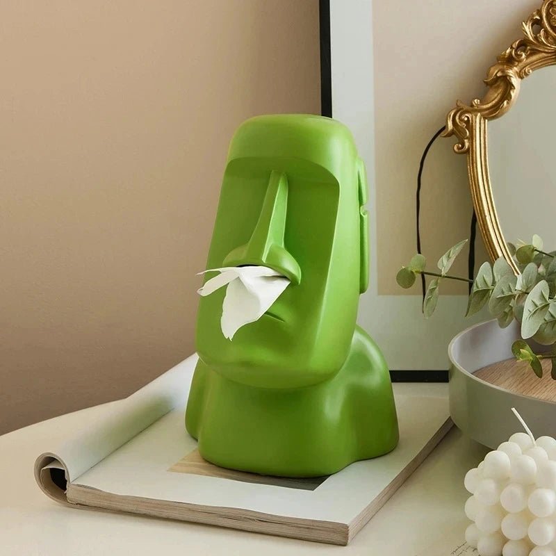 Easter Island Style Statue Design Tissue Box - The House Of BLOC
