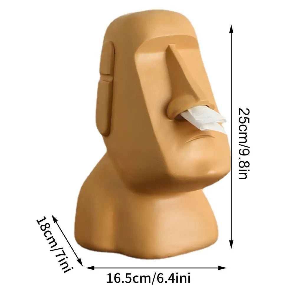 Easter Island Style Statue Design Tissue Box - The House Of BLOC