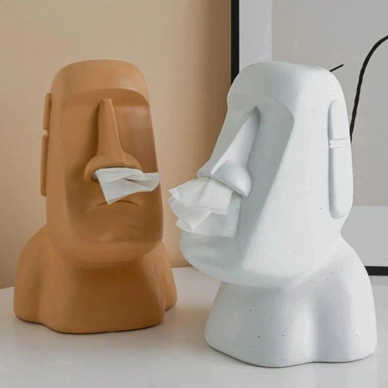 Easter Island Style Statue Design Tissue Box - The House Of BLOC
