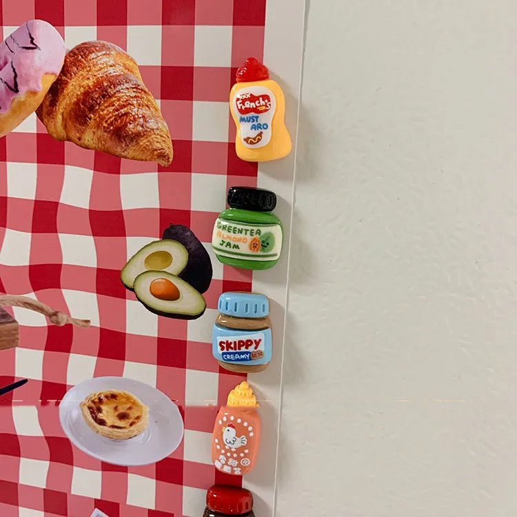 Eight Piece Set Of Food Fridge Magnets - The House Of BLOC