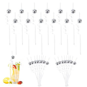 Eight Piece Set Of Sparkling Disco Ball Straws - The House Of BLOC