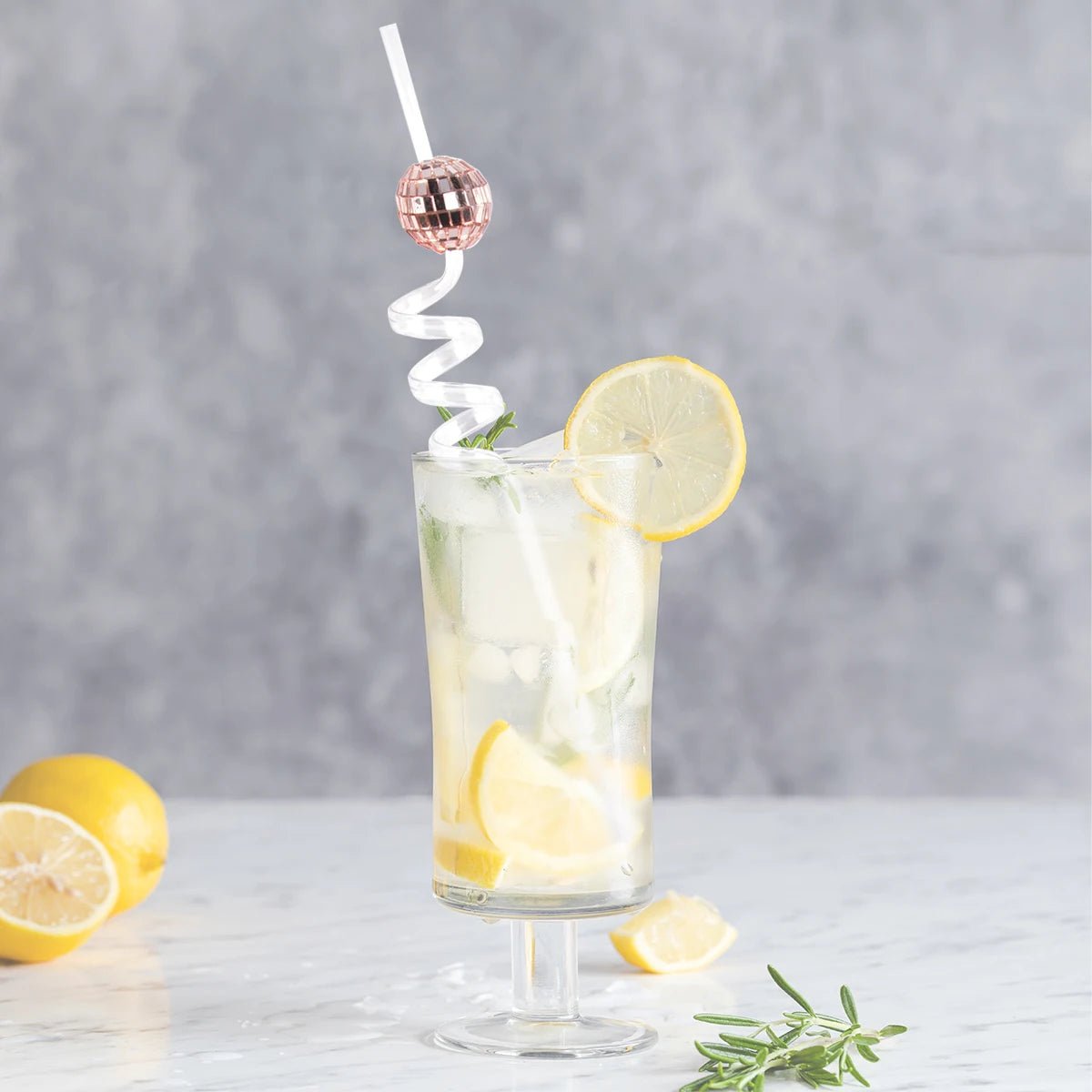 Eight Piece Set Of Sparkling Disco Ball Straws - The House Of BLOC