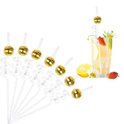 Eight Piece Set Of Sparkling Disco Ball Straws - The House Of BLOC
