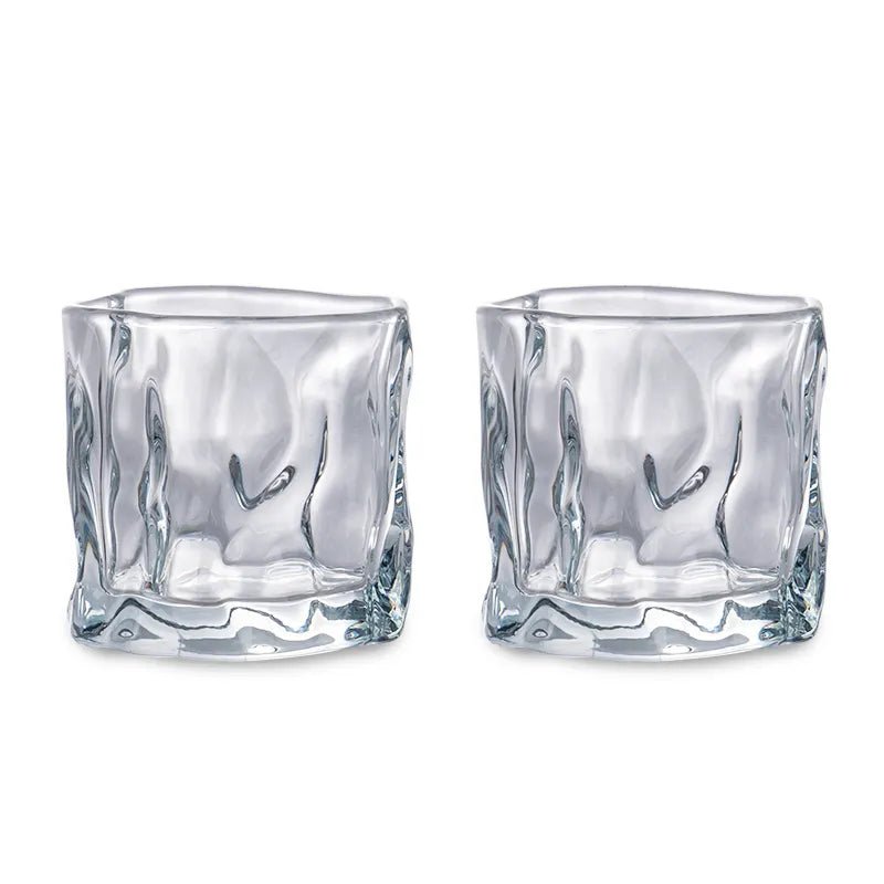 Elegant Glacier Ripple Whisky Glass - The House Of BLOC