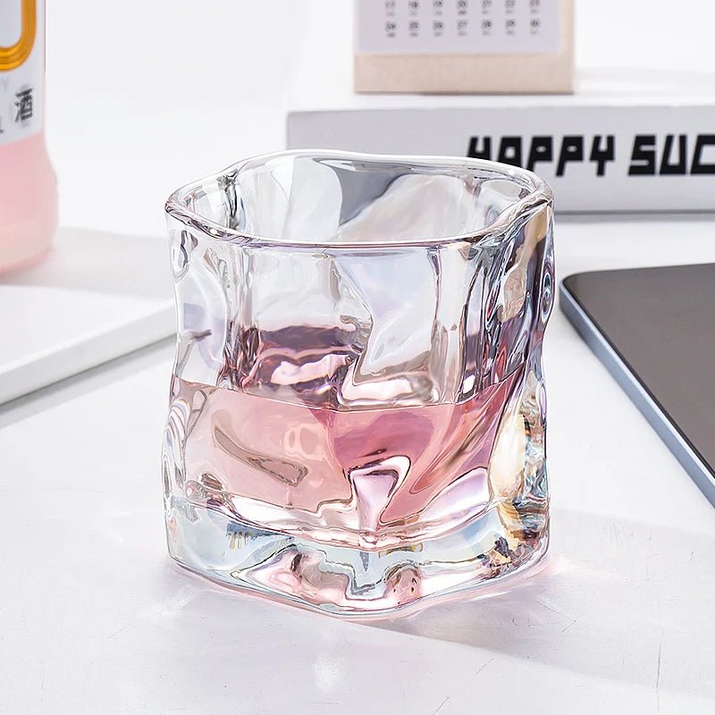 Elegant Glacier Ripple Whisky Glass - The House Of BLOC