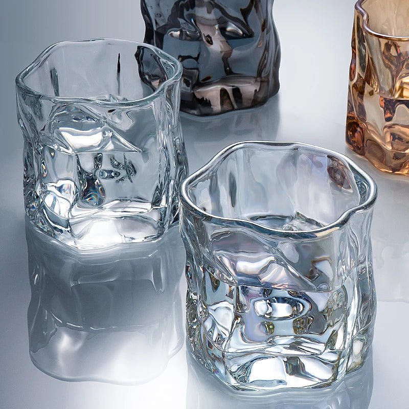 Elegant Glacier Ripple Whisky Glass - The House Of BLOC