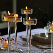 Elegant Glass Tealight Candle Holder - The House Of BLOC