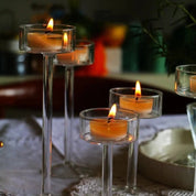 Elegant Glass Tealight Candle Holder - The House Of BLOC