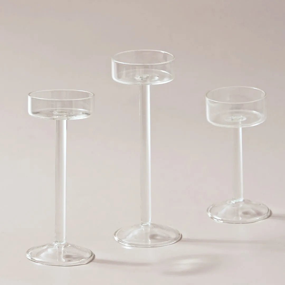 Elegant Glass Tealight Candle Holder - The House Of BLOC