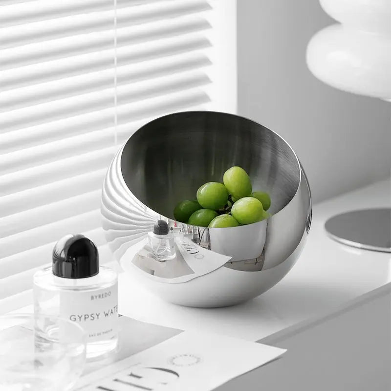 Elegant Stainless Steel Fruit Bowl - The House Of BLOC