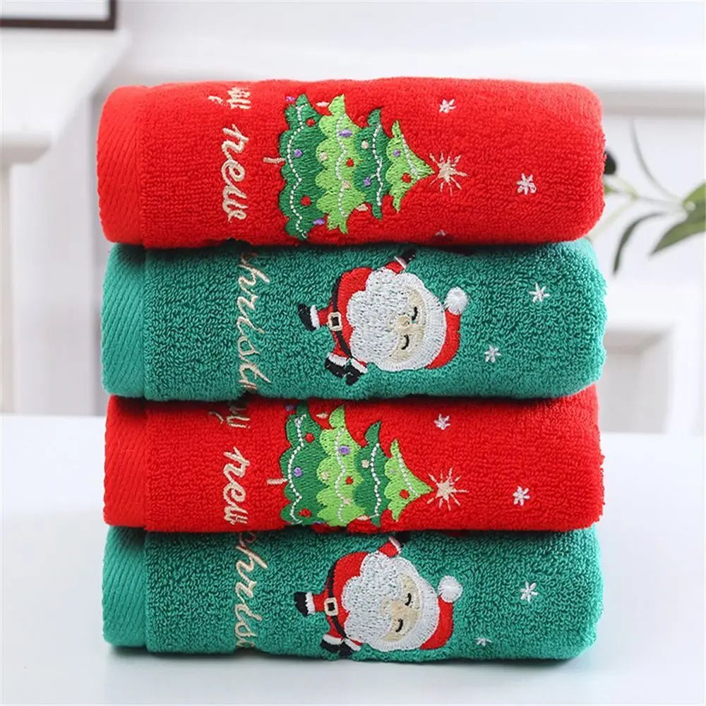Embroidered Fleece Christmas Bath Towel - The House Of BLOC